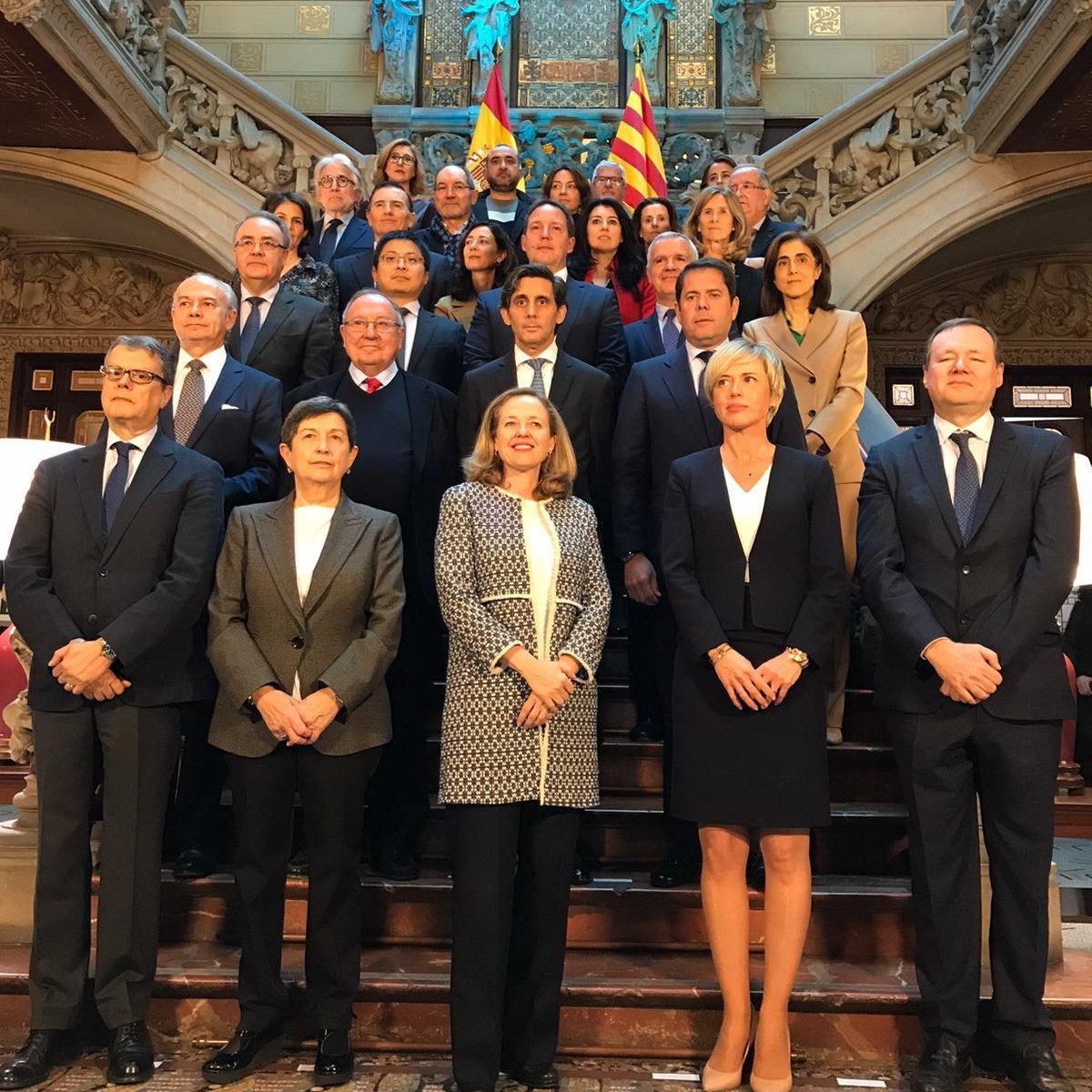 Jose Luis Bonet participa en la reunion sobre la Agenda Digital del Gobierno presidida por la Vicepresidenta para Asuntos Economicos, Nadia Calvino