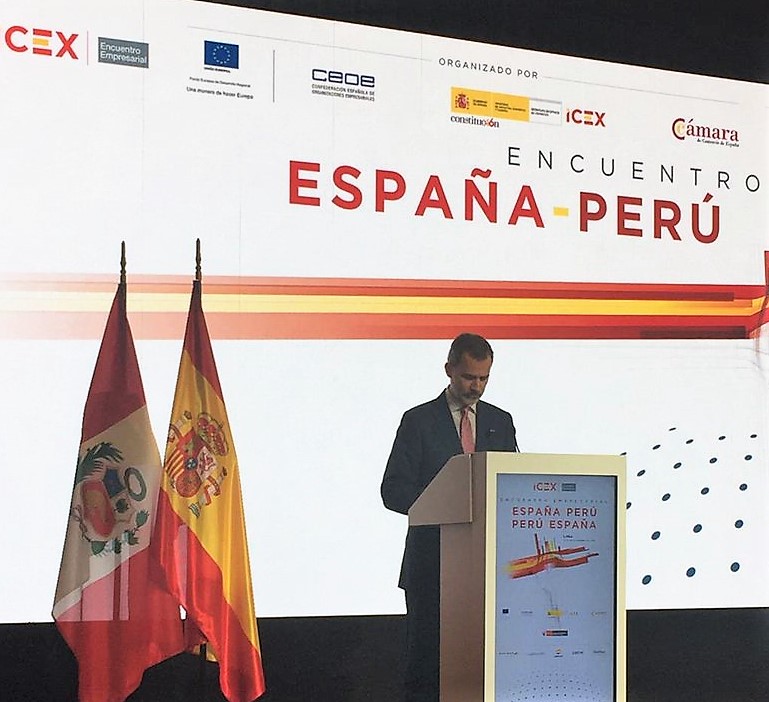 El Rey Felipe VI inaugura el encuentro España-Perú