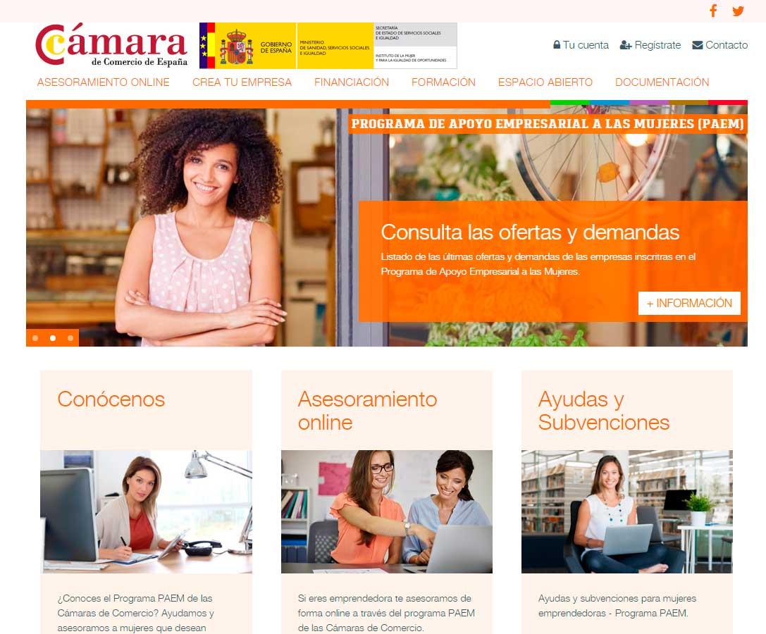 web emprendedoras paem