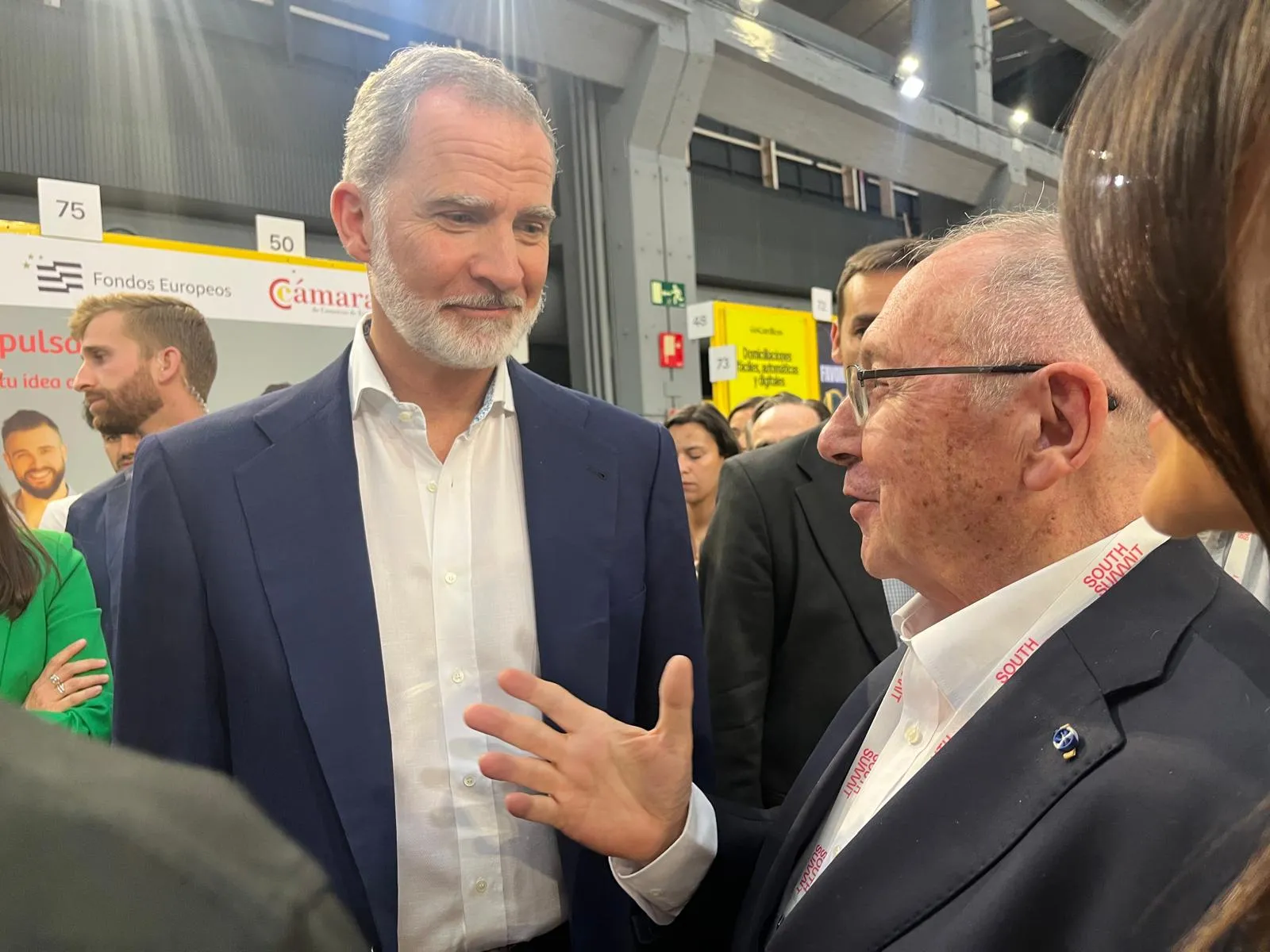S.M. el Rey visita el estand de la Cámara de España en el South Summit